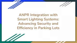 anpr integration with smart lighting systems