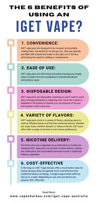 The 6 Benefits of Using an IGET Vape [Infographic]