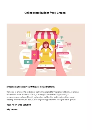 online store builder free grozeo
