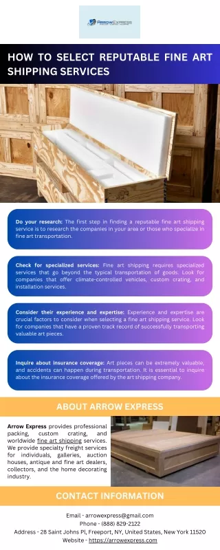 how to select reputable fine art shipping services