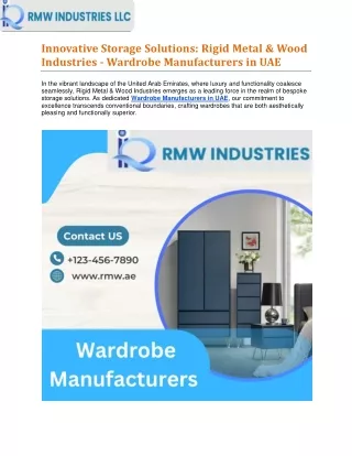 Wardrobe Manufacturers in UAE