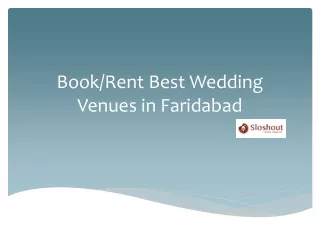 Book rent Best Wedding Venues in Faridabad