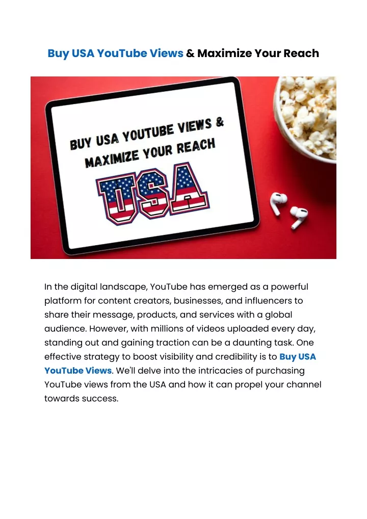 buy usa youtube views maximize your reach