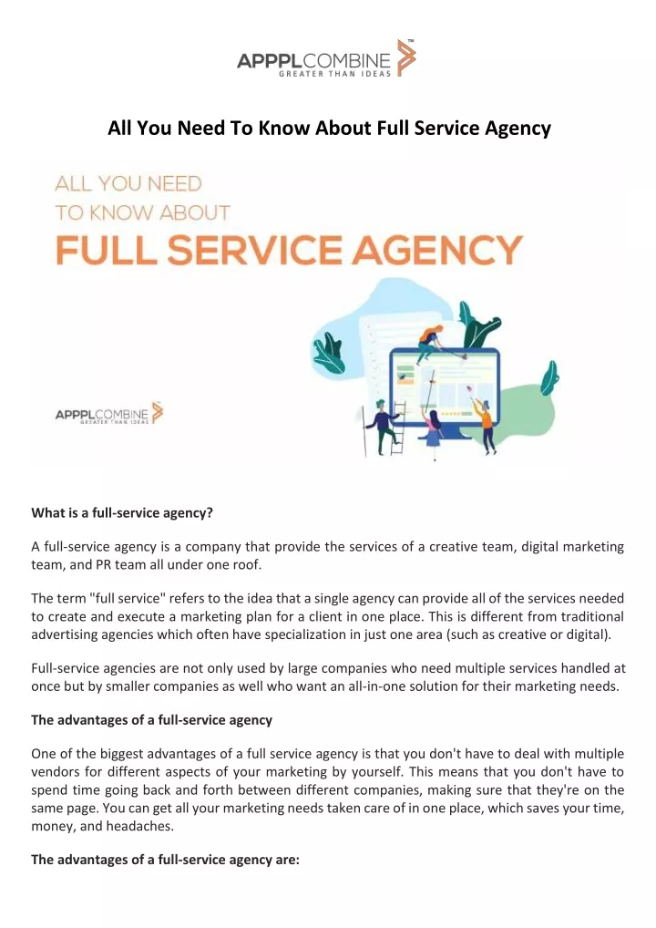 all you need to know about full service agency
