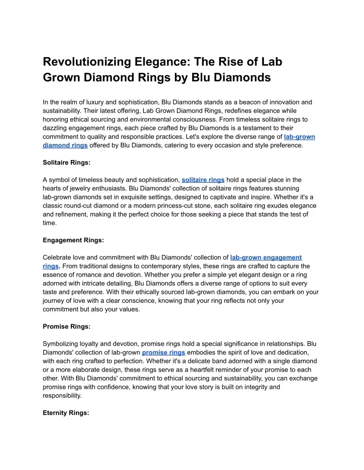 revolutionizing elegance the rise of lab grown