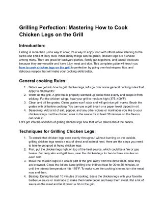grilling perfection mastering how to cook chicken