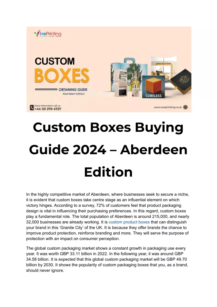 custom boxes buying guide 2024 aberdeen edition