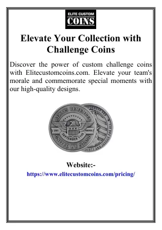Elevate Your Collection with Challenge Coins