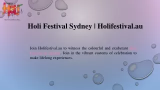 Holi Festival Sydney  Holifestival.au