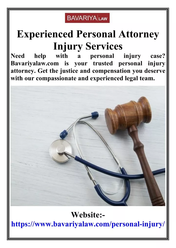 experienced personal attorney injury services