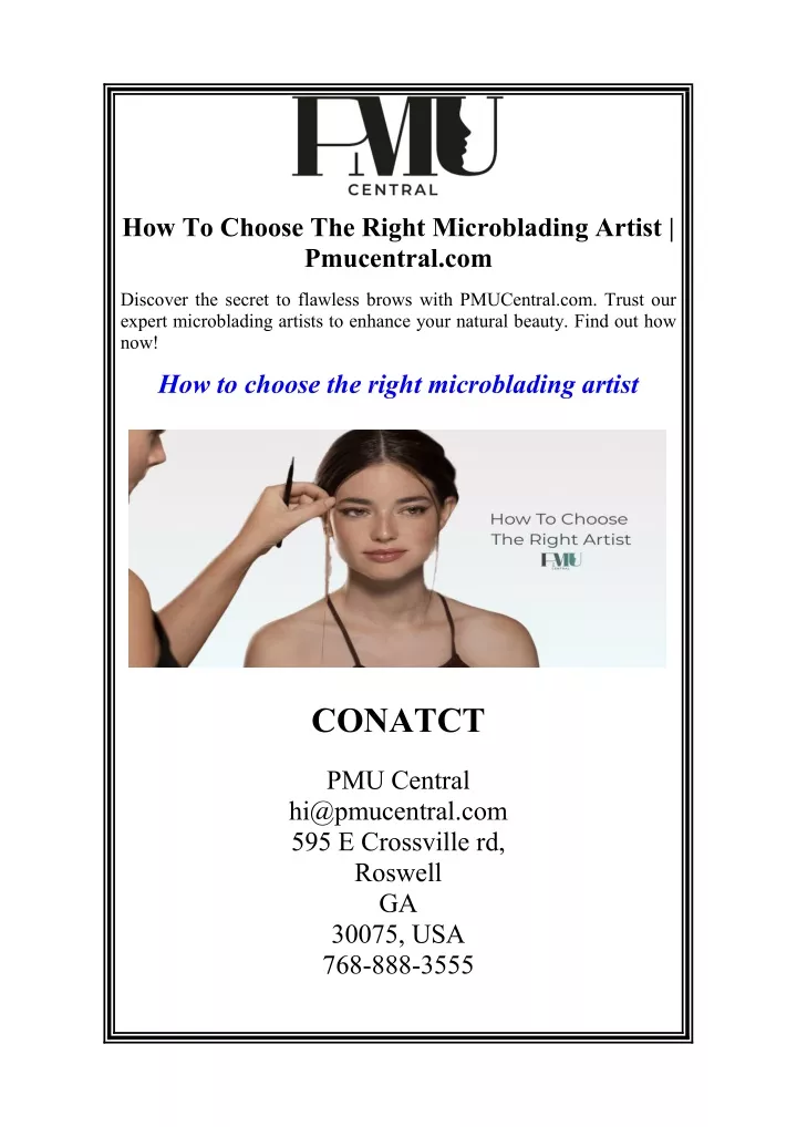 how to choose the right microblading artist