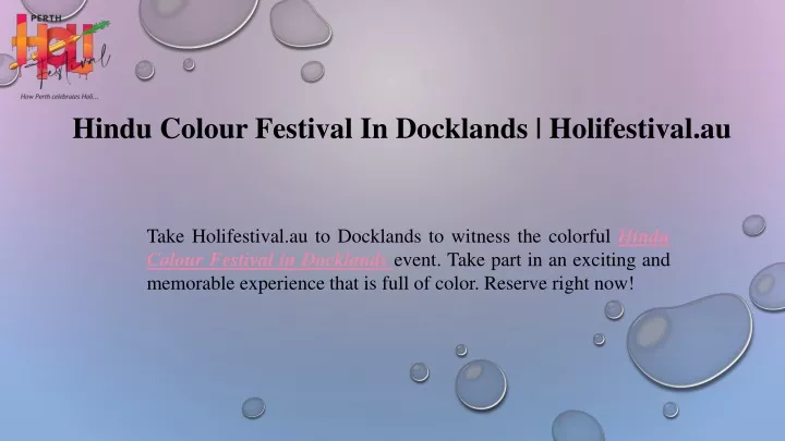 hindu colour festival in docklands holifestival au