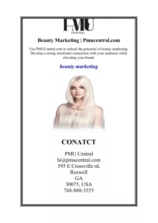 Beauty Marketing  Pmucentral.com