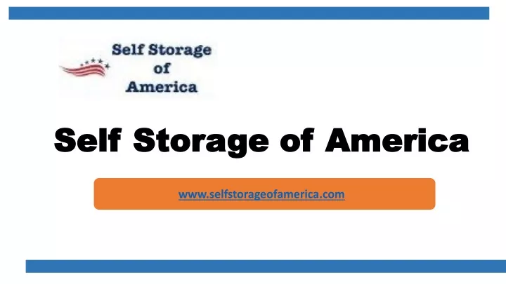 self storage of america
