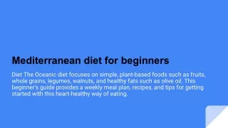 Mediterranean diet for beginners