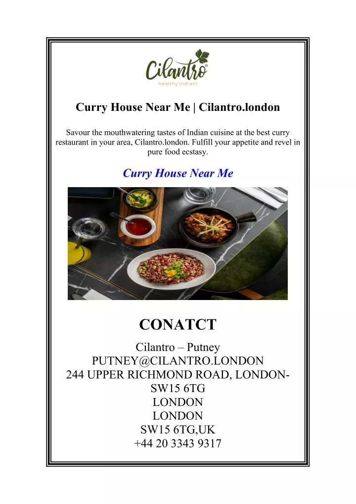 curry house near me cilantro london