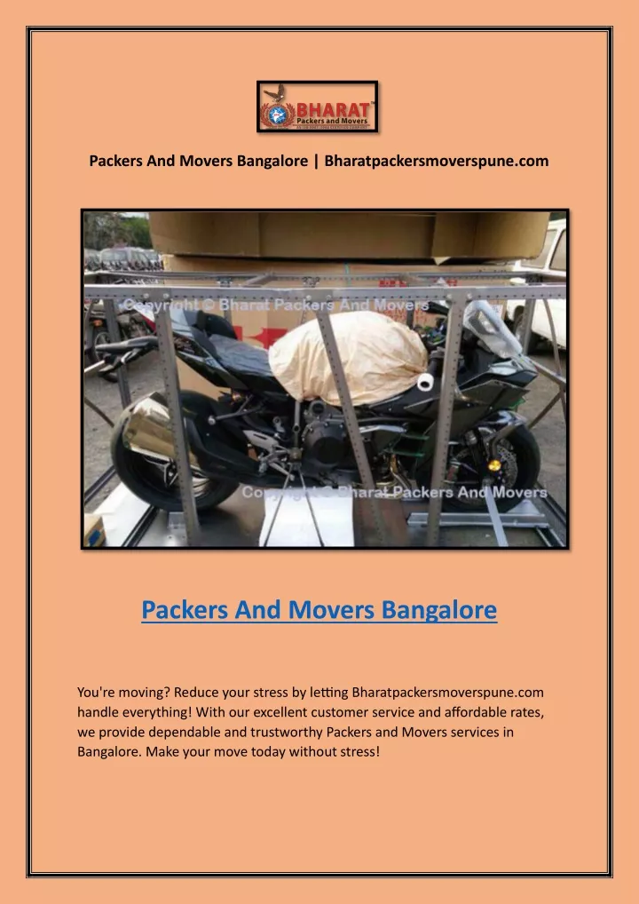 packers and movers bangalore