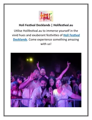 Holi Festival Docklands Holifestival