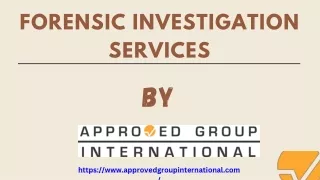 forensic investigation services