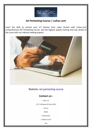 iot pentesting course lufsec com