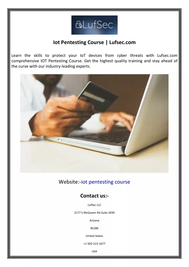 iot pentesting course lufsec com