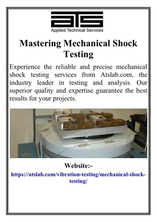 Mastering Mechanical Shock Testing