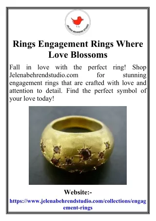 Rings Engagement Rings Where Love Blossoms