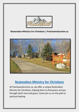 Ministry Retreat Center | Prairiewindscentre.ca