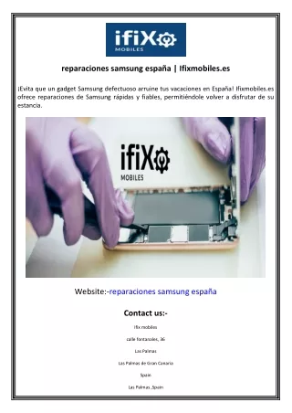 reparaciones samsung españa  Ifixmobiles.es