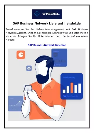 SAP Business Network Lieferant  visdel.de