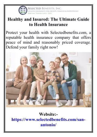 Healthy and Insured The Ultimate Guide to Health Insurance