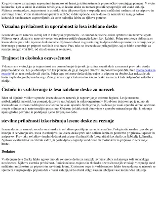 Odlične lesene deske za rezanje - vse kar je potrebno vedeti