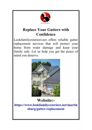 Replace Your Gutters with Confidence