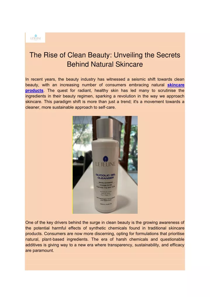 the rise of clean beauty unveiling the secrets
