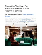 Streamlining Your Stay - The Transformative Power of Hotel Reservation Software - slide 1