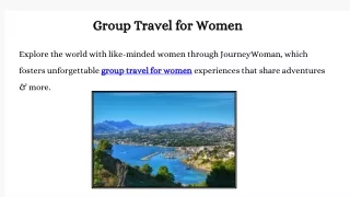 Group Travel for Women