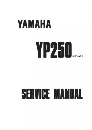 1996 Yamaha YP250 Service Repair Manual