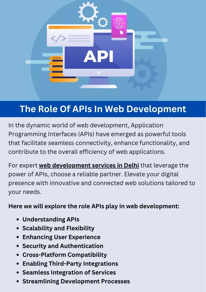 the role of apis in web development