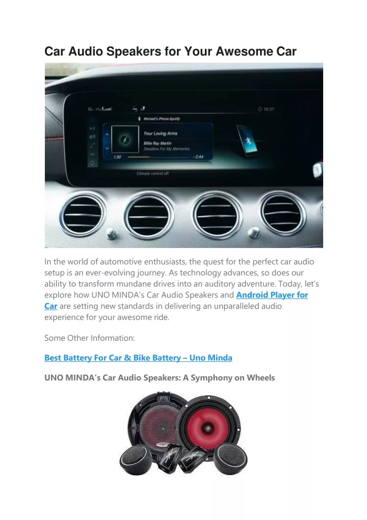 car audio speakers for your awesome car