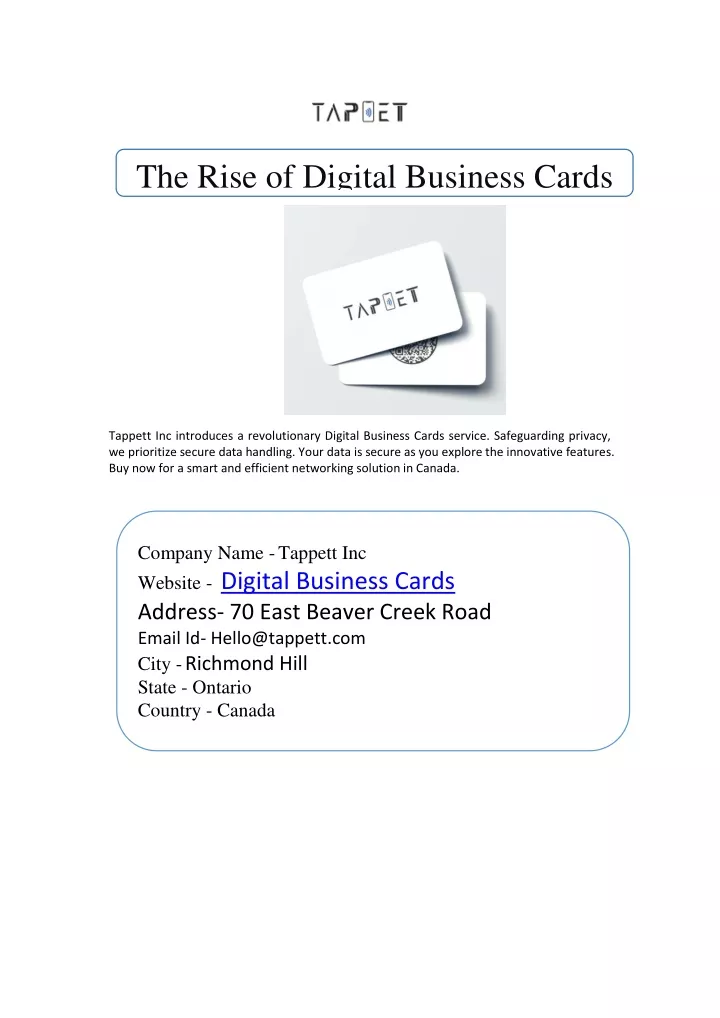 the rise of digital business cards
