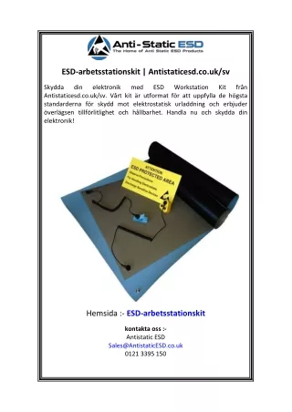 ESD-arbetsstationskit Antistaticesd
