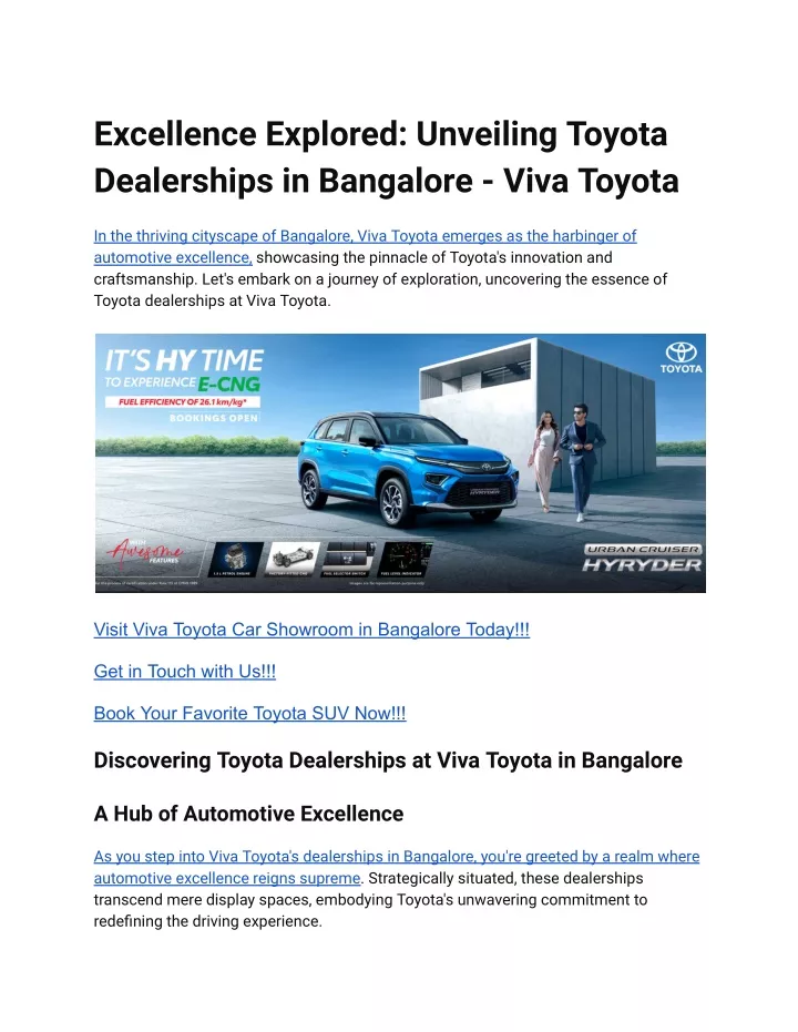 excellence explored unveiling toyota dealerships