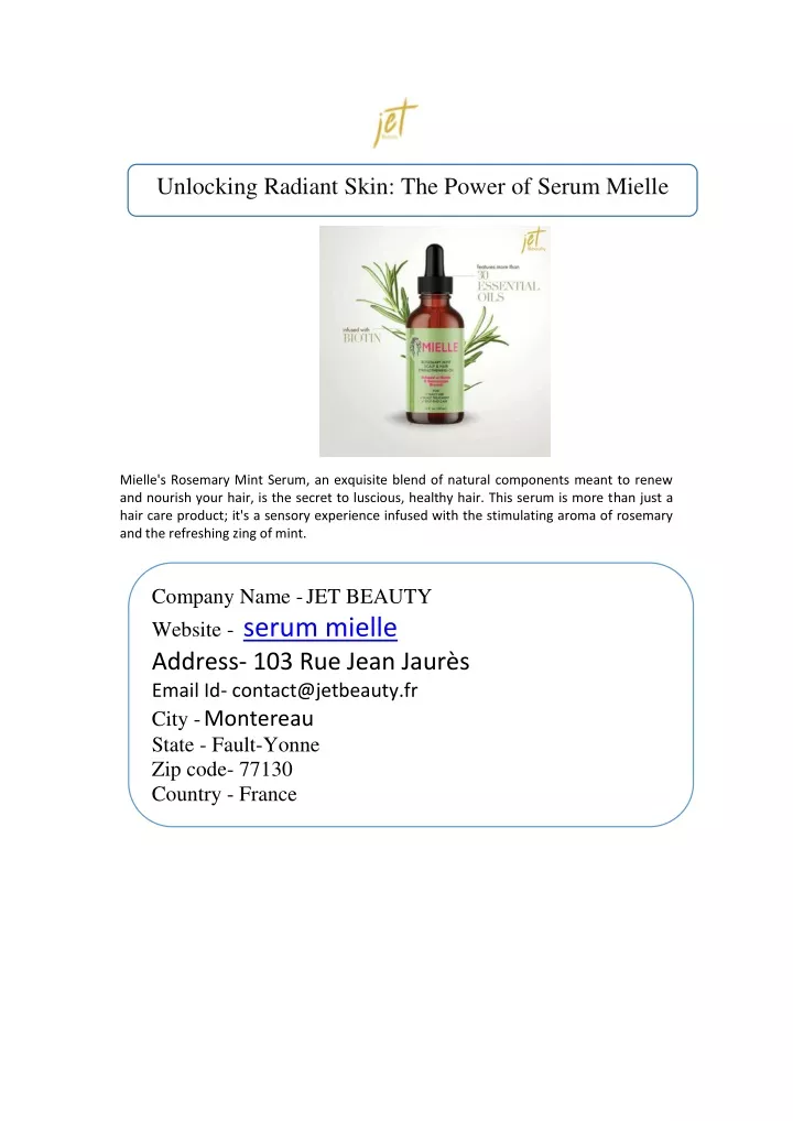 unlocking radiant skin the power of serum mielle