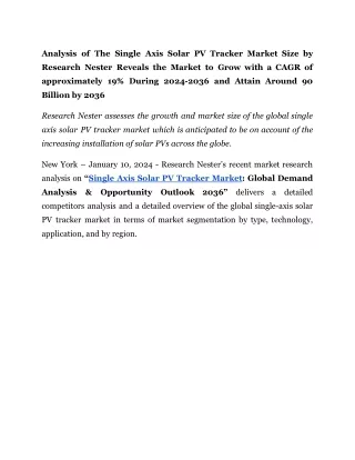 analysis of the single axis solar pv tracker