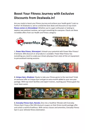 boost your fitness journey with exclusive