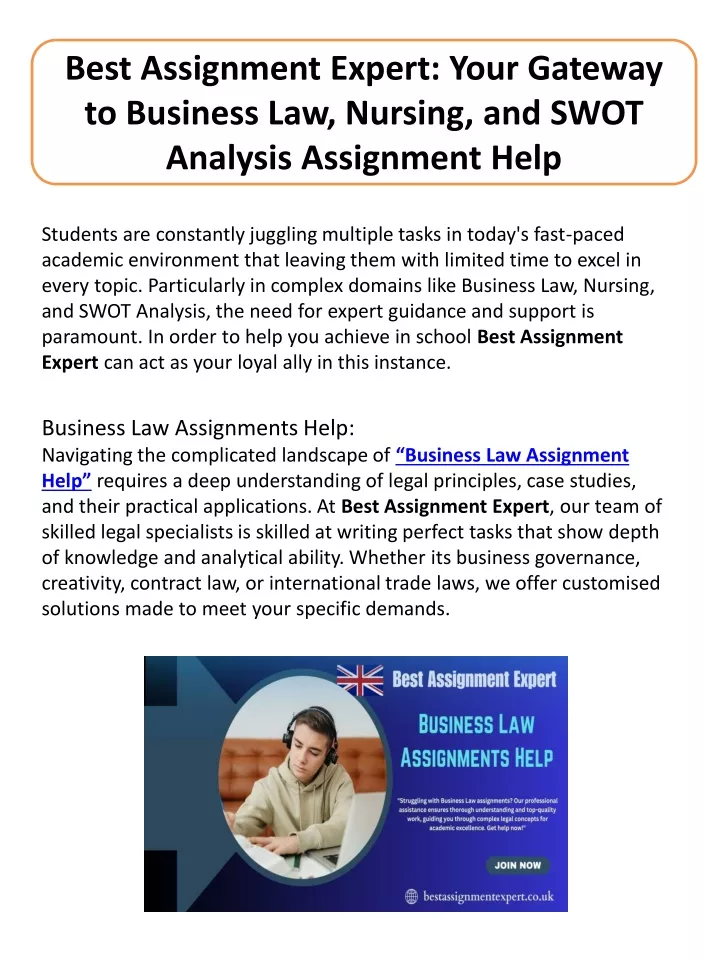 best assignment expert your gateway to business