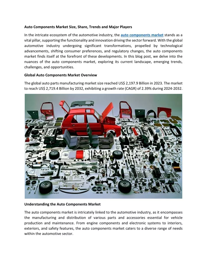 auto components market size share trends
