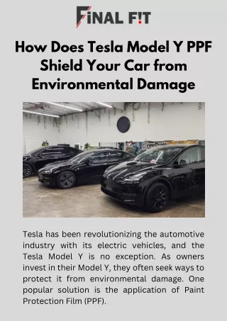 How Does Tesla Model Y PPF Shield Your Car from Environmental Damage