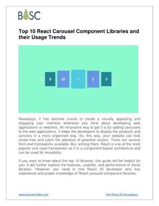 top 10 react carousel component libraries