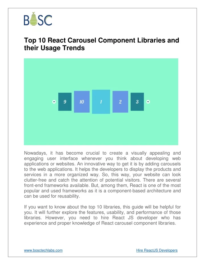 top 10 react carousel component libraries